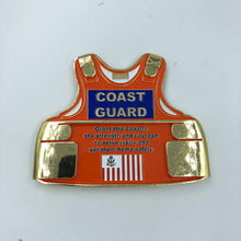 Load image into Gallery viewer, H-015 &amp; H-016 Coast Guard Set: Coastie Body Armor Medallion and Flag Challenge Coin USCG