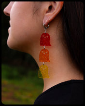 Load image into Gallery viewer, Glittering Rainbow Ghosts - Dangle Earrings