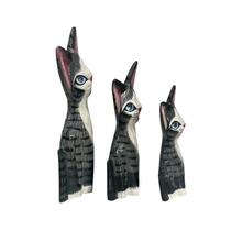 Load image into Gallery viewer, Set of Wooden Gray Cute Cat Decoration Figurine