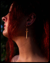 Load image into Gallery viewer, Zorro's Sword - Titanium Charm Earrings
