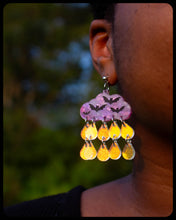 Load image into Gallery viewer, Bats in the Mist - Dangling Raindrop Earrings