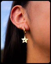 Load image into Gallery viewer, Mismatch Starry Moon Titanium Charm Earrings