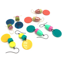 Load image into Gallery viewer, Mint Pink Beacon Drop Earrings