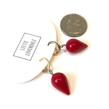 Load image into Gallery viewer, Cherry Red Mondo Spike Cuff Hoops