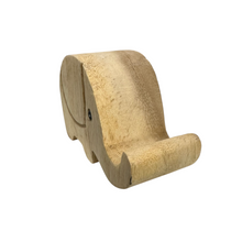 Load image into Gallery viewer, Wooden Phone Holder Elephant