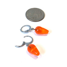 Load image into Gallery viewer, Neon Orange Midi Spike Cuff Hoops