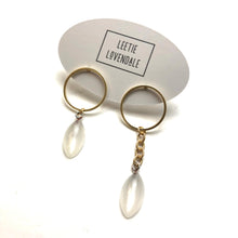 Load image into Gallery viewer, Gold Angel Wing Asymmetrical Earrings