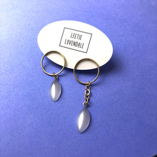 Load image into Gallery viewer, Gold Angel Wing Asymmetrical Earrings
