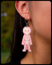 Load image into Gallery viewer, Cartoon Pink Skeleton Earrings