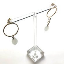 Load image into Gallery viewer, Gold Angel Wing Asymmetrical Earrings