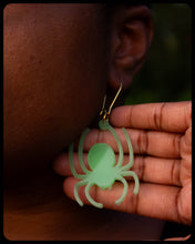 Load image into Gallery viewer, Large Acrylic Spider Earrings