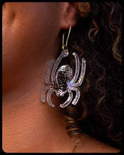 Load image into Gallery viewer, Large Acrylic Spider Earrings