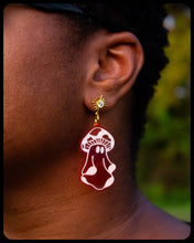 Load image into Gallery viewer, Sunrise Mushroom Ghosties Earrings