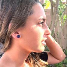 Load image into Gallery viewer, Turquoise Frosted Lucite Ball Stud Earrings