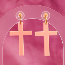 Load image into Gallery viewer, Spring Cross Earrings