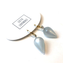 Load image into Gallery viewer, Ice Blue Moonglow Mondo Spike Cuff Hoops