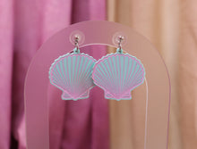 Load image into Gallery viewer, Painted Scallop Shell Earrings
