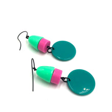 Load image into Gallery viewer, Mint Pink Beacon Drop Earrings