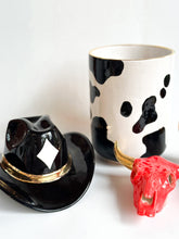 Load image into Gallery viewer, Cow Print Large Vase/Utensil Holder