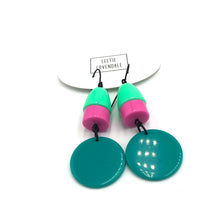 Load image into Gallery viewer, Mint Pink Beacon Drop Earrings