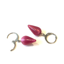 Load image into Gallery viewer, Magenta Moonglow Midi Spike Cuff Hoops