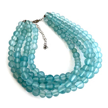 Load image into Gallery viewer, Teal Frosted Sylvie Statement Necklace