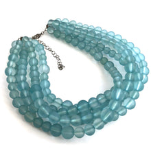 Load image into Gallery viewer, Teal Frosted Sylvie Statement Necklace