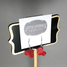 Load image into Gallery viewer, Red Mouse Moonglow Drop Earrings