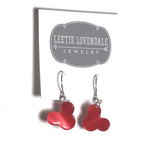 Load image into Gallery viewer, Red Mouse Moonglow Drop Earrings