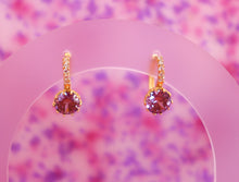 Load image into Gallery viewer, Amethyst Oath - Gem Hoop Earrings