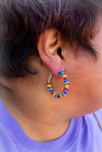 Load image into Gallery viewer, Prism Pride Beaded Hoops