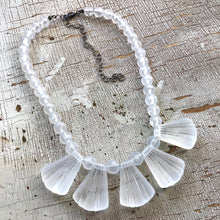 Load image into Gallery viewer, Clear Art Deco Frosted Lucite Collar Necklace