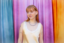 Load image into Gallery viewer, Rainbow Flat Pearl Necklace