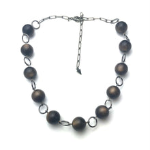 Load image into Gallery viewer, Chocolate Brown Moonglow Stations Necklace