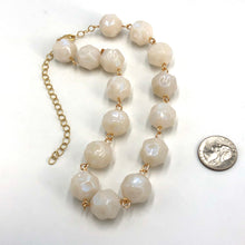 Load image into Gallery viewer, White Blue Aura Amelia Necklace