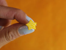 Load image into Gallery viewer, Zebra Stars - Tiny Stud Earrings