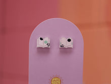 Load image into Gallery viewer, Open Book Tiny Stud Earrings