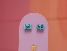 Load image into Gallery viewer, Open Book Tiny Stud Earrings