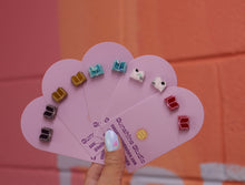 Load image into Gallery viewer, Open Book Tiny Stud Earrings