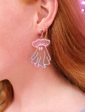 Load image into Gallery viewer, Funky Fungi - Rainbow Mushroom Ghost Earrings