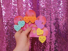 Load image into Gallery viewer, Lovely Jack-O-Lantern Heart Earrings