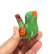 Load image into Gallery viewer, Clay Water Whistle Bird (light green)