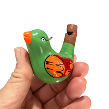 Load image into Gallery viewer, Clay Water Whistle Bird (light green)
