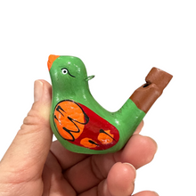 Load image into Gallery viewer, Clay Water Whistle Bird (light green)