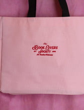 Load image into Gallery viewer, "The Book Lovers Society" Embroidered Tote Bag