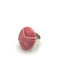 Load image into Gallery viewer, Dusty Rose Deco Oval Cocktail Ring
