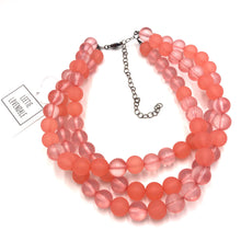 Load image into Gallery viewer, Coral Frosted Morgan Necklace