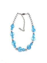Load image into Gallery viewer, Ice Blue Spiral Glow Marco Necklace
