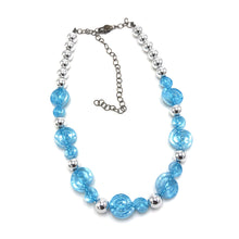 Load image into Gallery viewer, Ice Blue Spiral Glow Marco Necklace