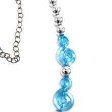 Load image into Gallery viewer, Ice Blue Spiral Glow Marco Necklace